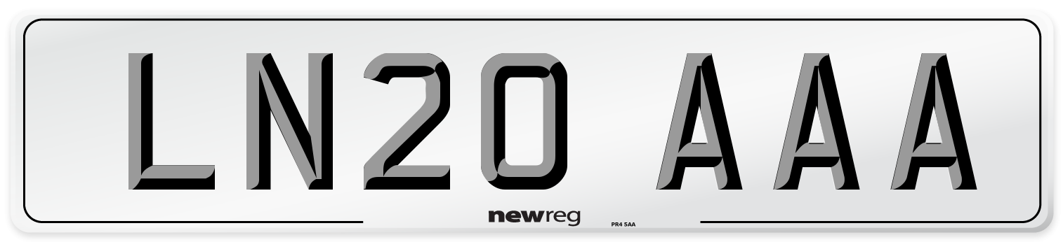 LN20 AAA Number Plate from New Reg